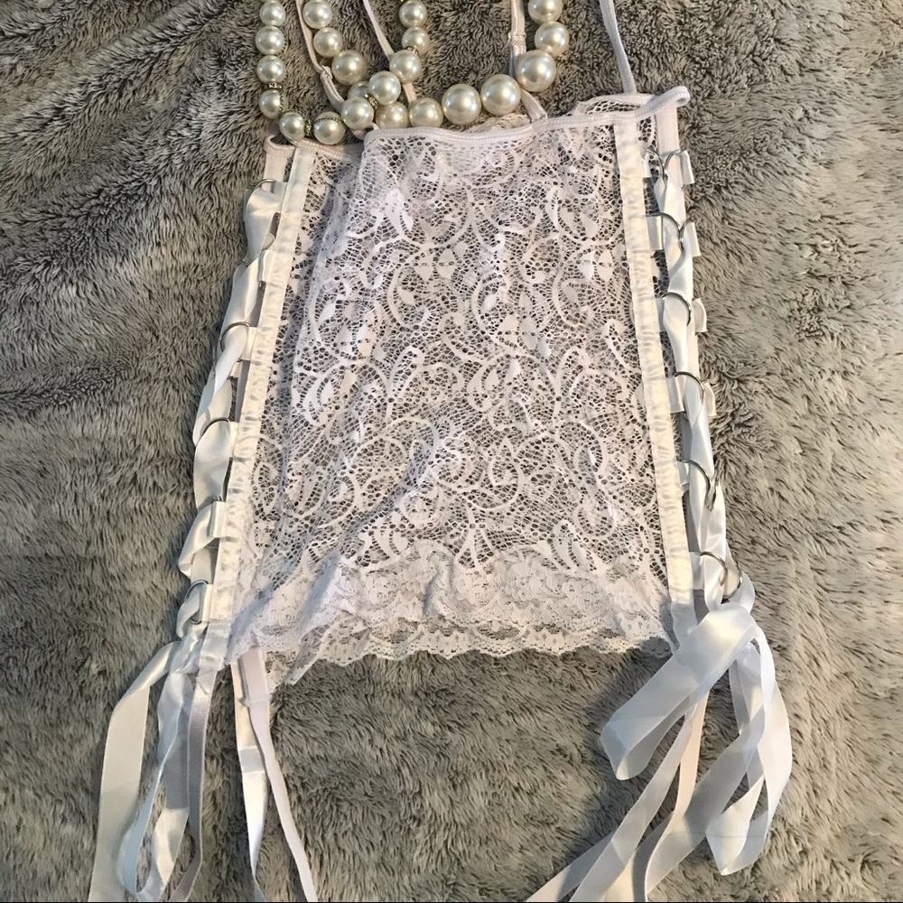 White Lace Corset